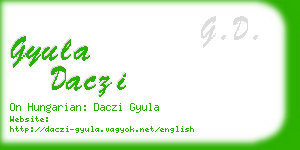 gyula daczi business card